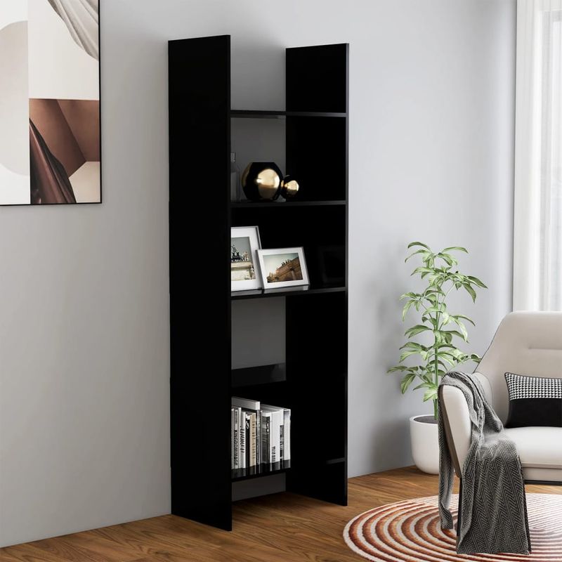 Casa si Gradina - Mobilier - Biblioteci si rafturi - Biblioteci - Biblioteca, negru, 60x35x180 cm, PAL - Infinity.ro