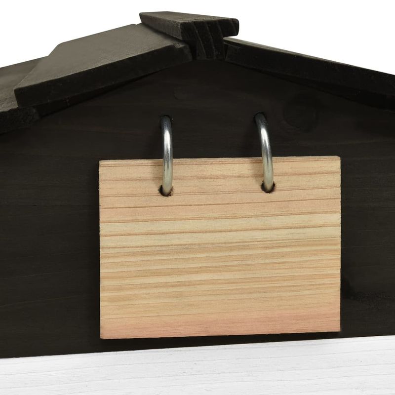 Casa si Gradina - Gradinarit si plante - Utilaje gradina - Consumabile si accesorii utilaje de gradina - Garaj masina de tuns iarba, negru & alb, 78x74x54 cm, lemn brad - Infinity.ro
