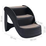 Petshop - Accesorii petshop - Dresaj animale - Scari de caine pliabile in 3 trepte, negru - Infinity.ro