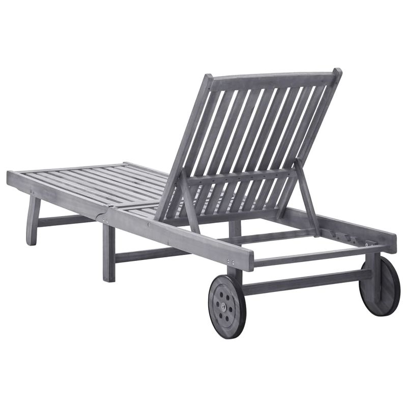 Casa si Gradina - Gradina si terasa - Mobilier exterior - Scaune si sezlonguri gradina - Sezlong de plaja, lemn masiv de acacia - Infinity.ro