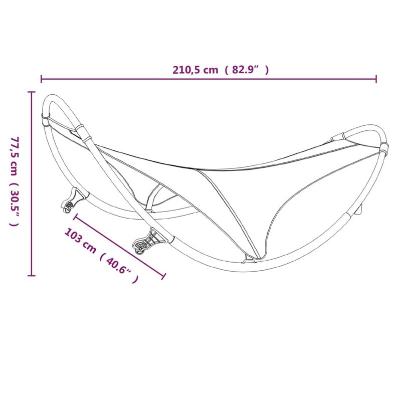 Casa si Gradina - Gradina si terasa - Mobilier exterior - Scaune si sezlonguri gradina - Sezlong balansoar cu roti din otel si material textil, negru - Infinity.ro