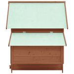 Petshop - Accesorii petshop - Culcusuri si custi - Custi interior si exterior - Cotet de pasari, cafeniu si alb, 152x96x110 cm, lemn de brad - Infinity.ro