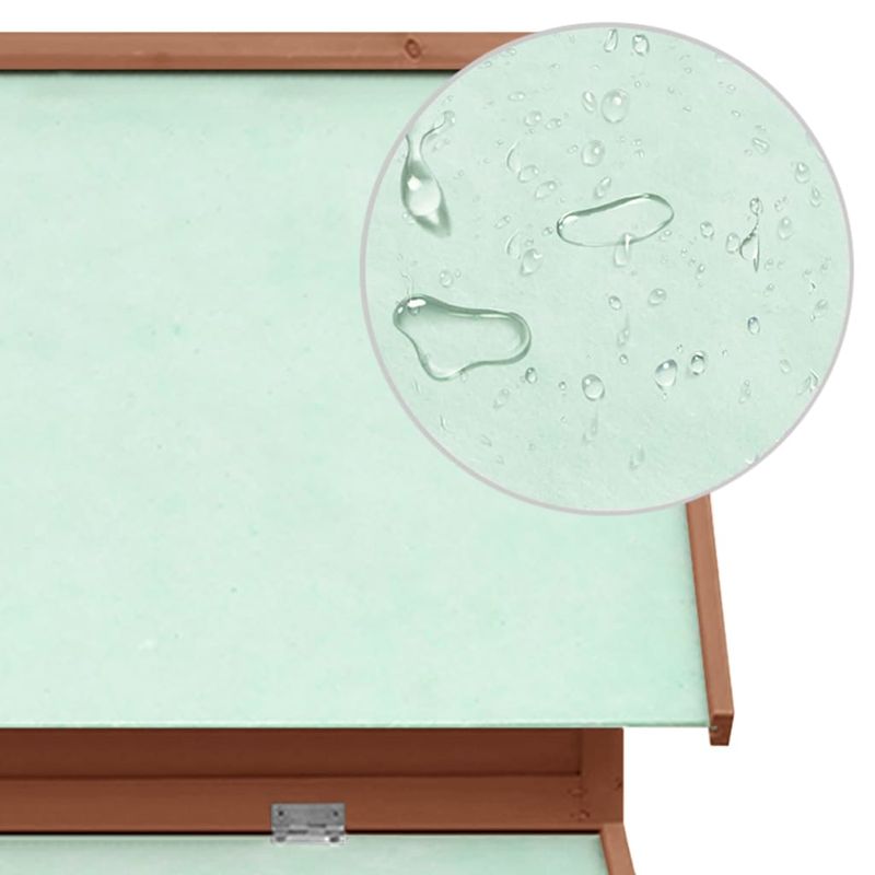 Petshop - Accesorii petshop - Culcusuri si custi - Custi interior si exterior - Cotet de pasari, cafeniu si alb, 152x96x110 cm, lemn de brad - Infinity.ro