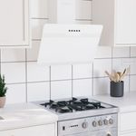 Electronice si Electrocasnice/Aragazuri, cuptoare si hote/Hote/Hote traditionale - Hota de perete, alb, 60 cm, otel si sticla securizata - Infinity.ro