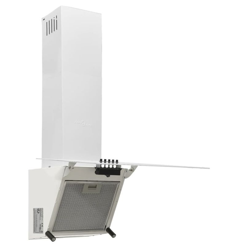 Electronice si Electrocasnice/Aragazuri, cuptoare si hote/Hote/Hote traditionale - Hota de perete, alb, 60 cm, otel si sticla securizata - Infinity.ro