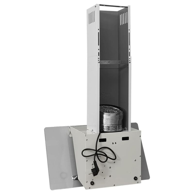 Electronice si Electrocasnice/Aragazuri, cuptoare si hote/Hote/Hote traditionale - Hota de perete, alb, 60 cm, otel si sticla securizata - Infinity.ro