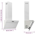 Electronice si Electrocasnice/Aragazuri, cuptoare si hote/Hote/Hote traditionale - Hota de perete, alb, 60 cm, otel si sticla securizata - Infinity.ro