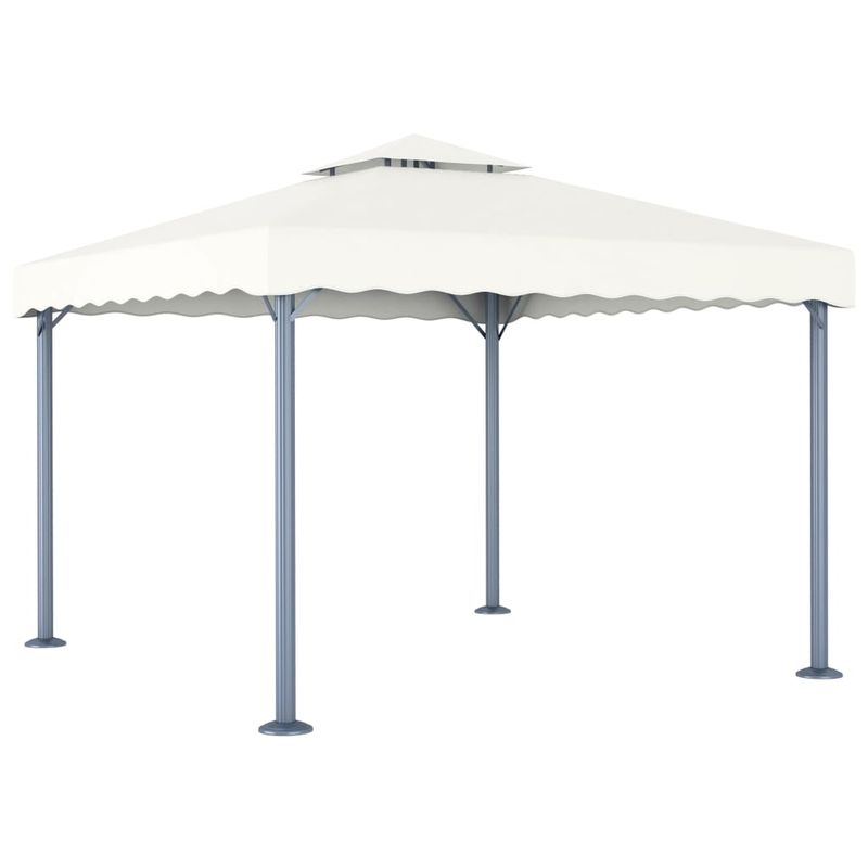 Casa si Gradina - Gradina si terasa - Umbrele si pavilioane - Pavilioane - Pavilion cu siruri de lumini LED, crem, 300x300 cm, aluminiu - Infinity.ro