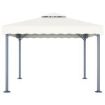 Casa si Gradina - Gradina si terasa - Umbrele si pavilioane - Pavilioane - Pavilion cu siruri de lumini LED, crem, 300x300 cm, aluminiu - Infinity.ro