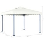 Casa si Gradina - Gradina si terasa - Umbrele si pavilioane - Pavilioane - Pavilion cu siruri de lumini LED, crem, 300x300 cm, aluminiu - Infinity.ro