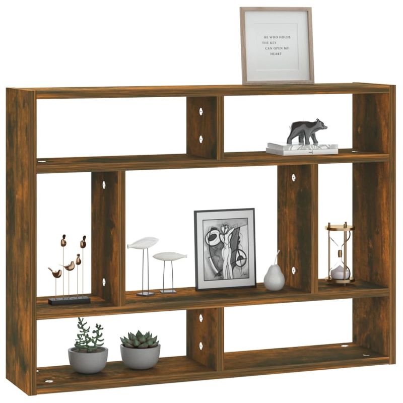 Casa si Gradina - Mobilier - Biblioteci si rafturi - Rafturi - Raft de perete, stejar fumuriu, 75x16x55 cm, lemn compozit - Infinity.ro