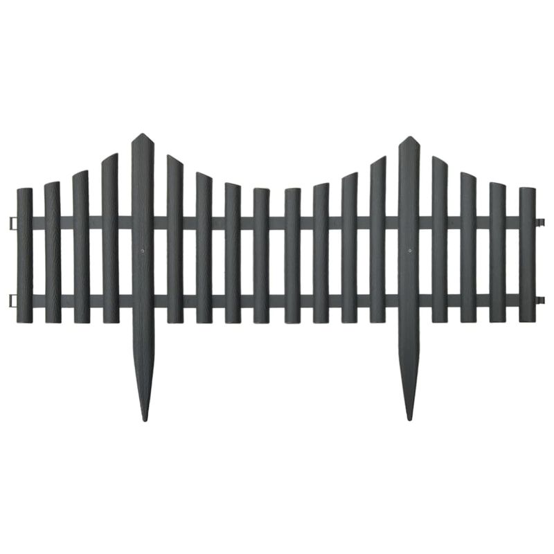 Casa si Gradina - Gradina si terasa - Garduri, panouri si accesorii - Despartitor de gazon, 17 buc., antracit, 10 m, PP - Infinity.ro