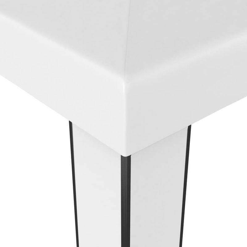 Casa si Gradina - Gradina si terasa - Umbrele si pavilioane - Pavilioane - Pavilion cu acoperis dublu & siruri de lumini LED, alb, 3x3 m - Infinity.ro