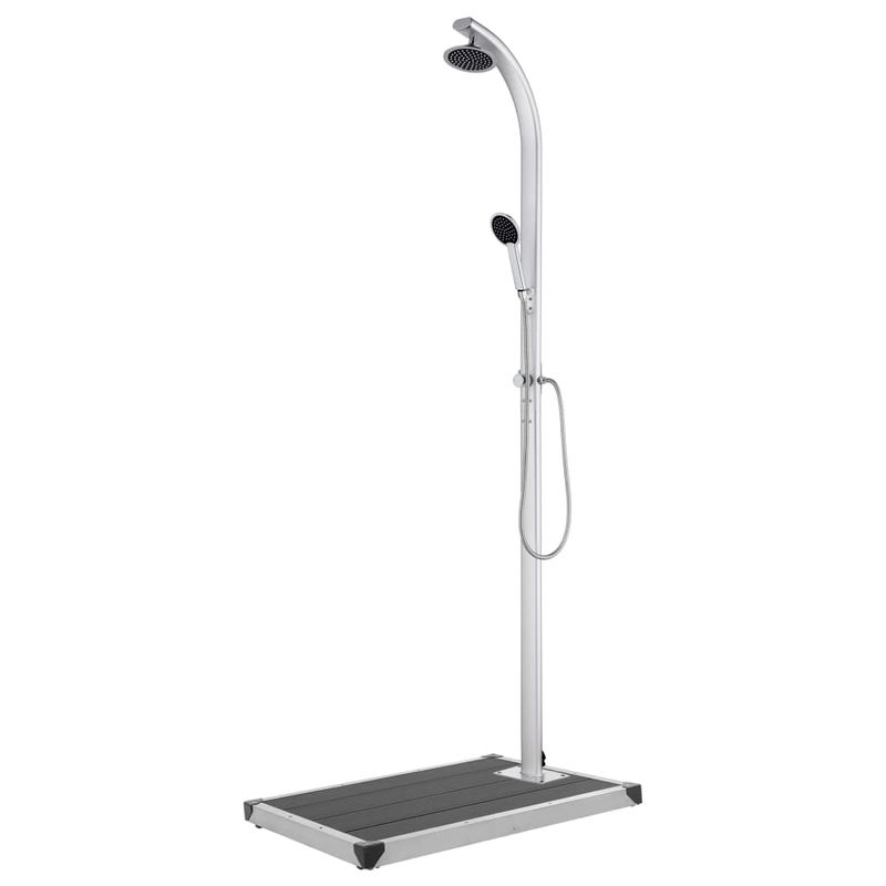 Casa si Gradina - Gradina si terasa - Piscine si accesorii - Accesorii piscine - Dus de gradina cu baza gri, 220 cm, aluminiu - Infinity.ro