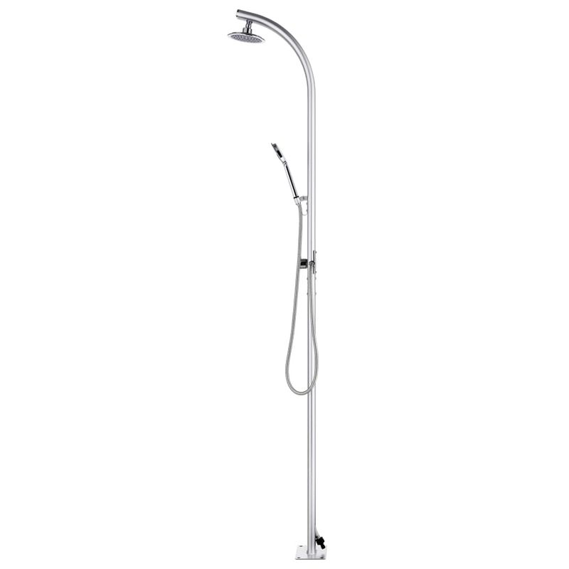 Casa si Gradina - Gradina si terasa - Piscine si accesorii - Accesorii piscine - Dus de gradina cu baza gri, 220 cm, aluminiu - Infinity.ro