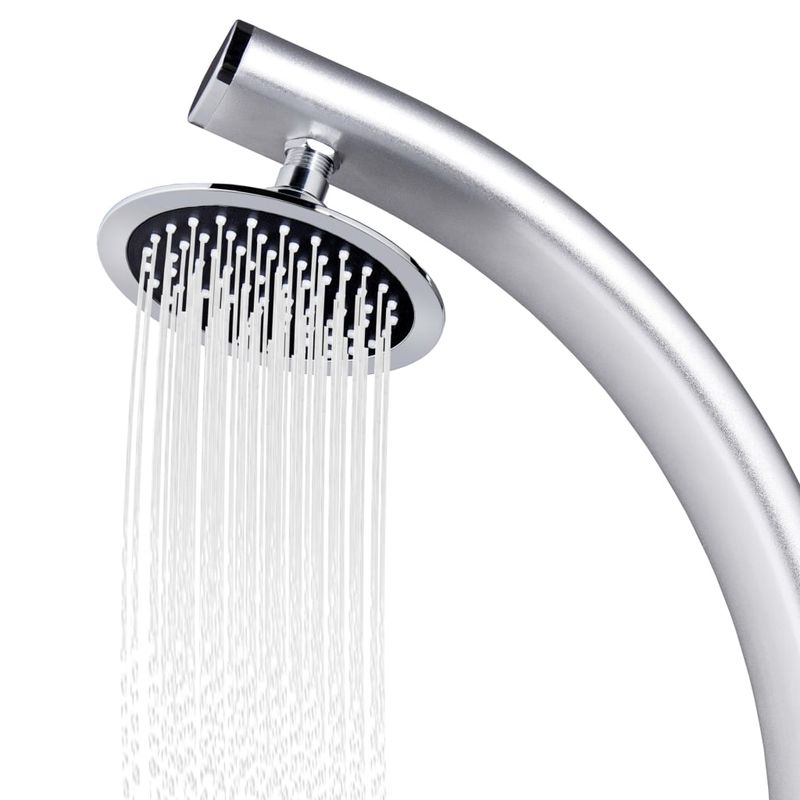 Casa si Gradina - Gradina si terasa - Piscine si accesorii - Accesorii piscine - Dus de gradina cu baza gri, 220 cm, aluminiu - Infinity.ro