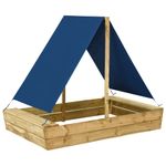 Jucarii, Copii si Bebe - Jucarii si jocuri - Jucarii de exterior - Casute si corturi copii - Groapa de nisip cu acoperis, 160x100x133 cm, lemn de pin tratat - Infinity.ro