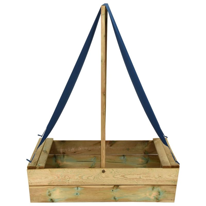 Jucarii, Copii si Bebe - Jucarii si jocuri - Jucarii de exterior - Casute si corturi copii - Groapa de nisip cu acoperis, 80x60x97,5 cm, lemn de pin tratat - Infinity.ro