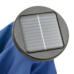 Casa si Gradina - Gradina si terasa - Umbrele si pavilioane - Umbrele - Umbrela de soare cu lumini LED albastru azur 200x211cm aluminiu - Infinity.ro