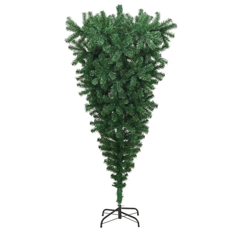 Casa si Gradina - Decoratiuni - Decoratiuni de sezon - Pom de Craciun artificial inversat, cu suport, verde, 180 cm - Infinity.ro