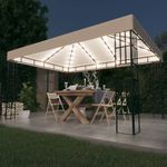 Casa si Gradina - Gradina si terasa - Umbrele si pavilioane - Pavilioane - Pavilion cu sir de lumini LED, crem, 3x4 m - Infinity.ro