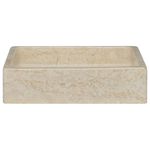 Casa si Gradina - Sanitare - Lavoar baie si accesorii - Lavoare si piedestale - Chiuveta, crem, 40x40x10 cm, marmura - Infinity.ro