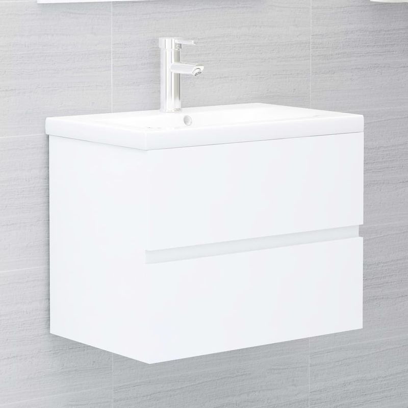 Casa si Gradina - Mobilier - Mobilier baie - Comode baie - Dulap cu chiuveta incorporata, alb, lemn prelucrat - Infinity.ro