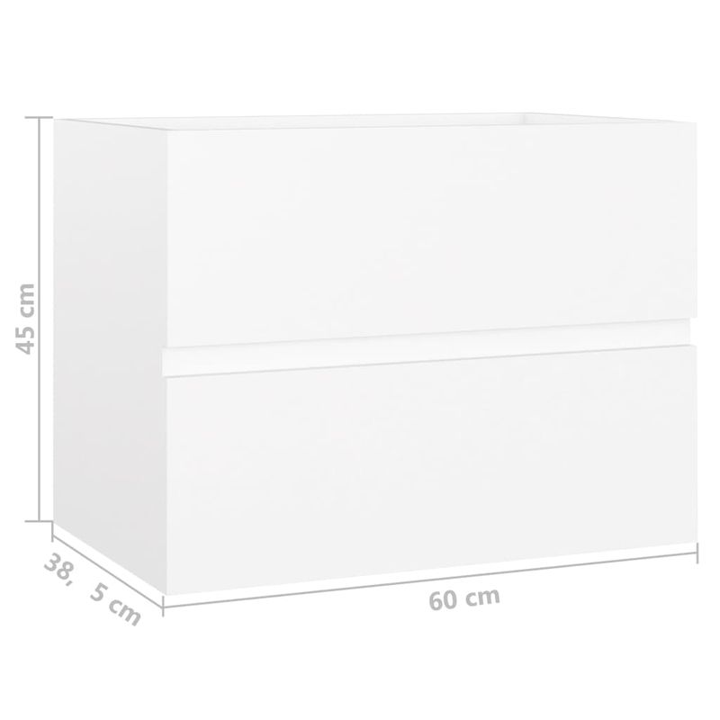 Casa si Gradina - Mobilier - Mobilier baie - Comode baie - Dulap cu chiuveta incorporata, alb, lemn prelucrat - Infinity.ro