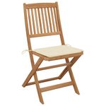 Casa si Gradina - Gradina si terasa - Mobilier exterior - Scaune si sezlonguri gradina - Scaune gradina pliabile cu perne, 4 buc., lemn masiv de acacia - Infinity.ro