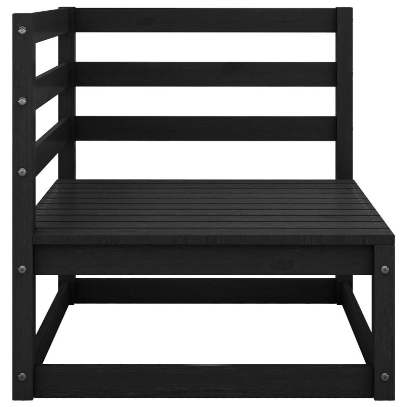 Casa si Gradina - Gradina si terasa - Mobilier exterior - Canapele si fotolii gradina - Canapea coltar de gradina cu perne antracit, lemn masiv de pin, negru - Infinity.ro