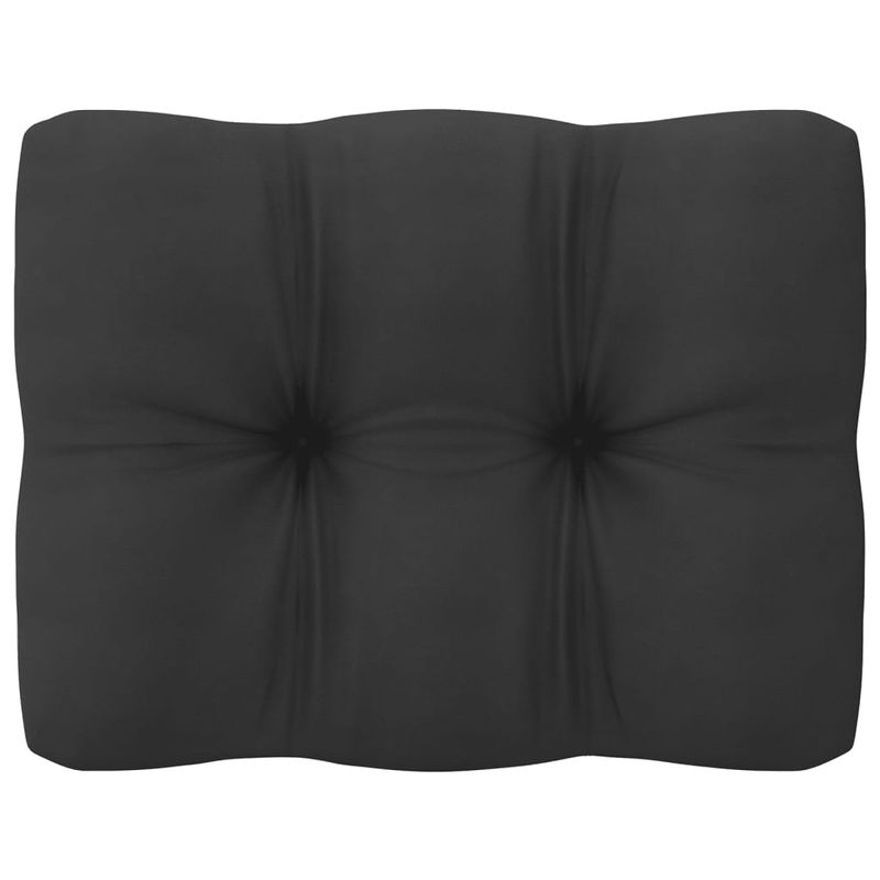 Casa si Gradina - Gradina si terasa - Mobilier exterior - Canapele si fotolii gradina - Canapea coltar de gradina cu perne antracit, lemn masiv de pin, negru - Infinity.ro