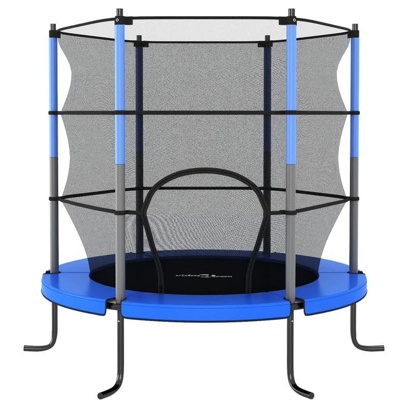 Jucarii, Copii si Bebe - Jucarii si jocuri - Jucarii de exterior - Trambuline copii - Trambulina cu plasa de siguranta, albastru, 140x160cm, rotund - Infinity.ro