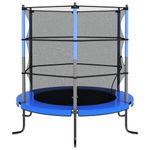 Jucarii, Copii si Bebe - Jucarii si jocuri - Jucarii de exterior - Trambuline copii - Trambulina cu plasa de siguranta, albastru, 140x160cm, rotund - Infinity.ro