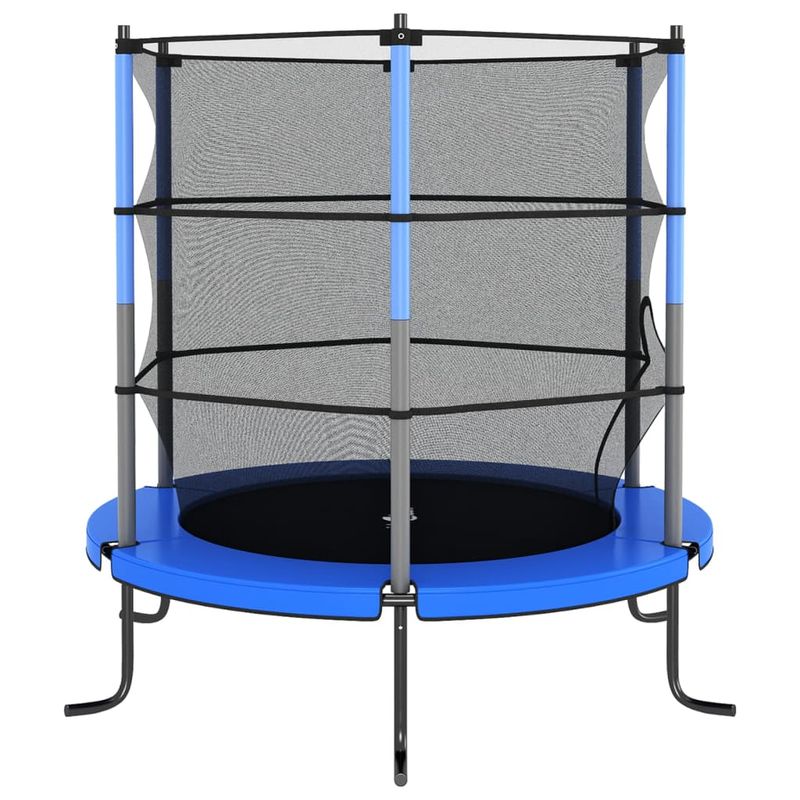 Jucarii, Copii si Bebe - Jucarii si jocuri - Jucarii de exterior - Trambuline copii - Trambulina cu plasa de siguranta, albastru, 140x160cm, rotund - Infinity.ro