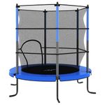 Jucarii, Copii si Bebe - Jucarii si jocuri - Jucarii de exterior - Trambuline copii - Trambulina cu plasa de siguranta, albastru, 140x160cm, rotund - Infinity.ro