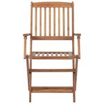 Casa si Gradina - Gradina si terasa - Mobilier exterior - Scaune si sezlonguri gradina - Scaune gradina pliabile cu perne, cu perne, 6 buc., lemn masiv de acacia - Infinity.ro