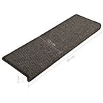 Casa si Gradina - Textile si covoare - Covoare - Covoare casa - Covorase autoadezive pentru scari, 15 buc. antracit 65x21x4 cm sisal - Infinity.ro