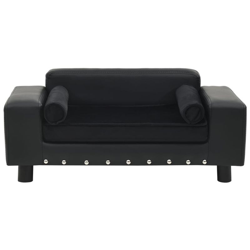 Petshop - Accesorii petshop - Culcusuri si custi - Culcusuri si saltele - Canapea pentru caini, negru, 81x43x31cm, plus & piele ecologica - Infinity.ro