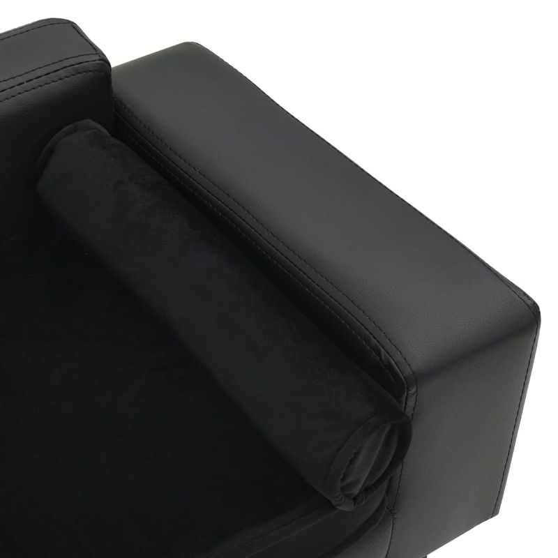 Petshop - Accesorii petshop - Culcusuri si custi - Culcusuri si saltele - Canapea pentru caini, negru, 81x43x31cm, plus & piele ecologica - Infinity.ro