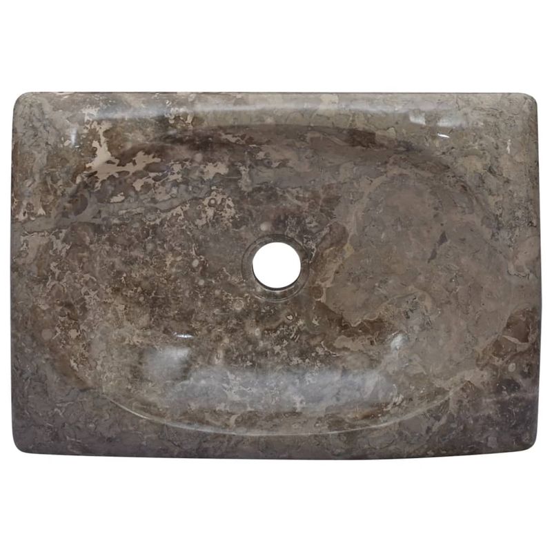Casa si Gradina - Sanitare - Lavoar baie si accesorii - Lavoare si piedestale - Chiuveta, gri, 50x35x10 cm, marmura - Infinity.ro