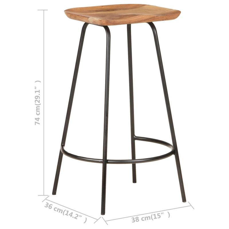Casa si Gradina - Mobilier - Scaune si fotolii - Scaune - Scaune de bar, 4 buc., lemn masiv de acacia - Infinity.ro