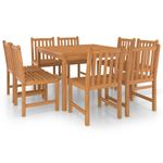 Casa si Gradina - Gradina si terasa - Mobilier exterior - Seturi mobila gradina - Set mobilier de gradina, 9 piese, lemn masiv de tec - Infinity.ro