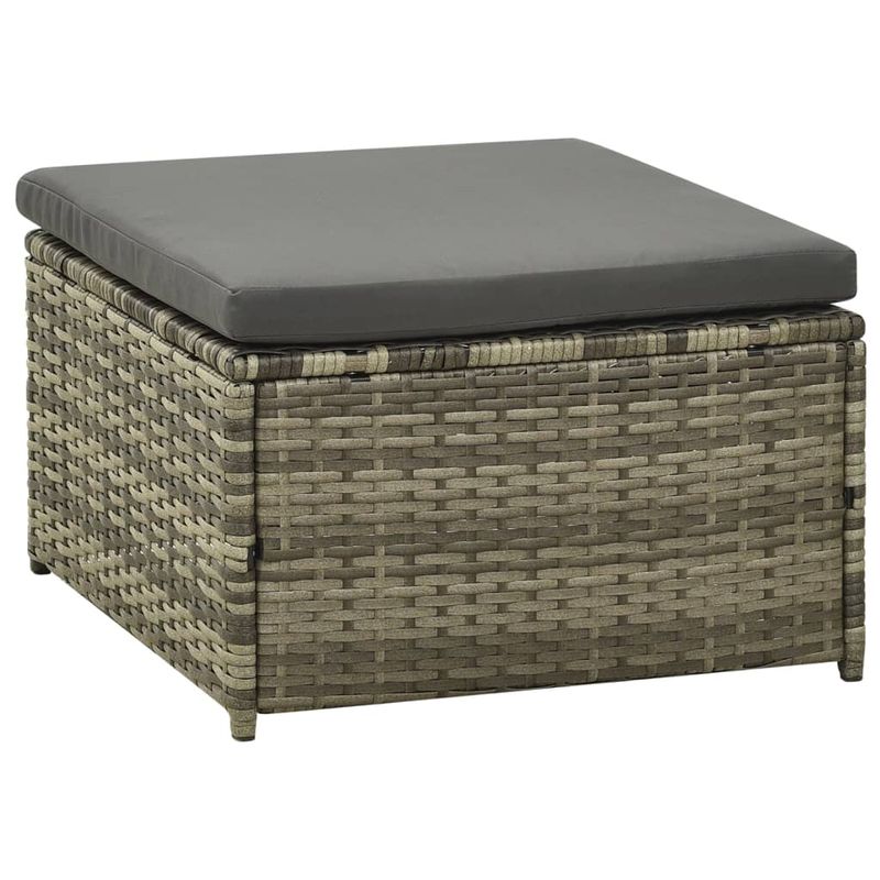 Casa si Gradina - Gradina si terasa - Mobilier exterior - Seturi mobila gradina - Set mobilier de gradina cu perne, 3 piese, gri, poliratan - Infinity.ro