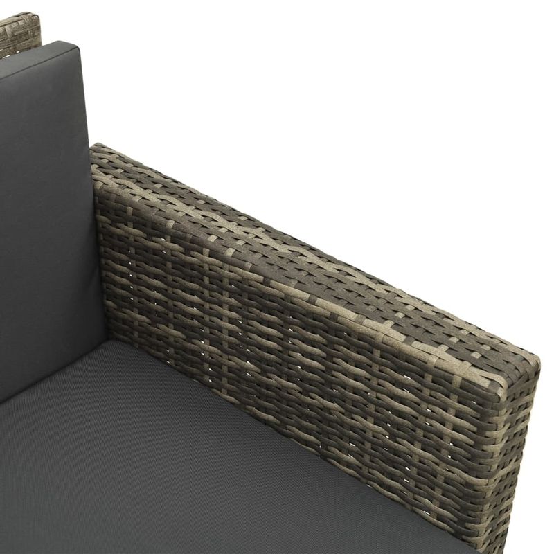 Casa si Gradina - Gradina si terasa - Mobilier exterior - Seturi mobila gradina - Set mobilier de gradina cu perne, 3 piese, gri, poliratan - Infinity.ro