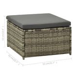 Casa si Gradina - Gradina si terasa - Mobilier exterior - Seturi mobila gradina - Set mobilier de gradina cu perne, 3 piese, gri, poliratan - Infinity.ro