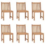 Casa si Gradina - Gradina si terasa - Mobilier exterior - Scaune si sezlonguri gradina - Scaune de gradina, 6 buc, lemn masiv de tec - Infinity.ro