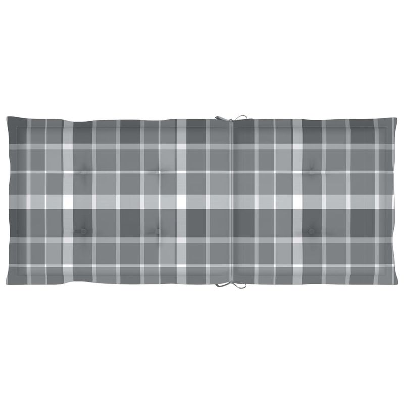 Casa si Gradina - Gradina si terasa - Mobilier exterior - Scaune si sezlonguri gradina - Scaune de gradina cu perne gri carouri, 6 buc., lemn masiv tec - Infinity.ro