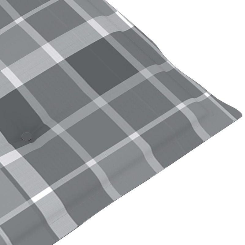 Casa si Gradina - Gradina si terasa - Mobilier exterior - Scaune si sezlonguri gradina - Scaune de gradina cu perne gri carouri, 6 buc., lemn masiv tec - Infinity.ro