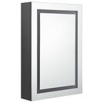 Casa si Gradina - Mobilier - Mobilier baie - Corpuri baie - Dulap de baie cu oglinda si LED, gri, 50x13x70 cm - Infinity.ro
