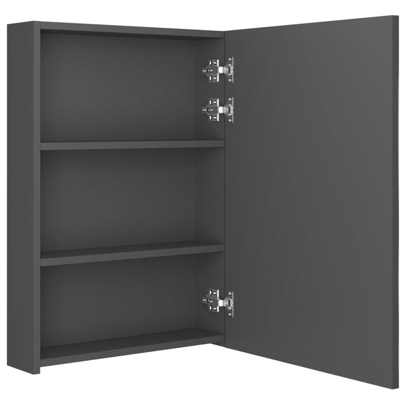 Casa si Gradina - Mobilier - Mobilier baie - Corpuri baie - Dulap de baie cu oglinda si LED, gri, 50x13x70 cm - Infinity.ro